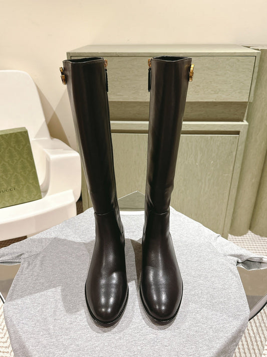 Gucci Boots Black Sheepskin 484873