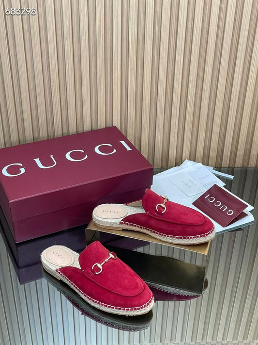 Gucci 26s Loafer Mules In Dark Red Suede