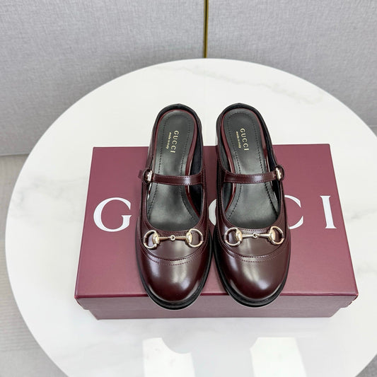 GG 26s Horsebit Slip-on Loafers Burgundy Glossy Leather 639927