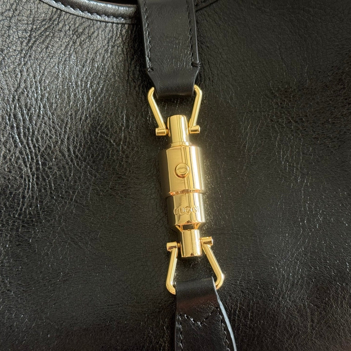GG Mercato Medium Tote Bag Black Lambskin