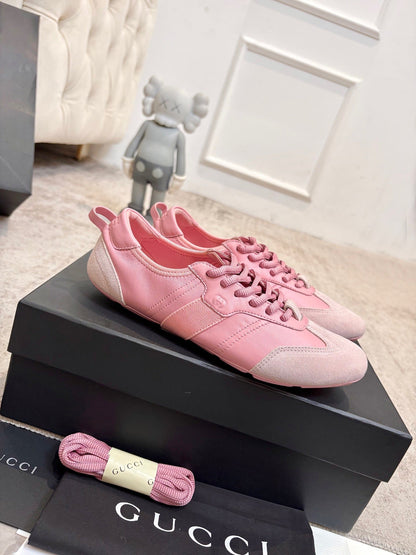 GG Flex Sneakers Pink Leather Suede 929236