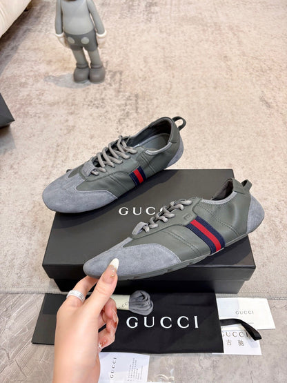 GG Flex Sneakers Grey Leather Suede 929233