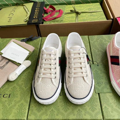GG 26 Platform Sneaker Light Beige Monogram Canvas 632832