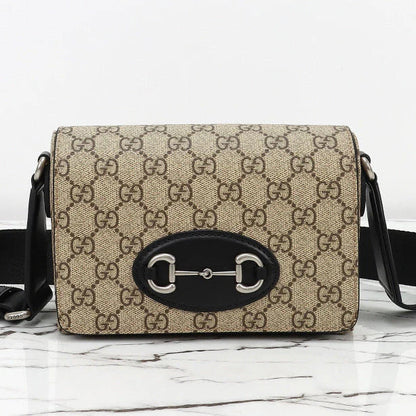 Gucci 2026 Horsebit 1955 Mini Bag 19cm Canvas Leather