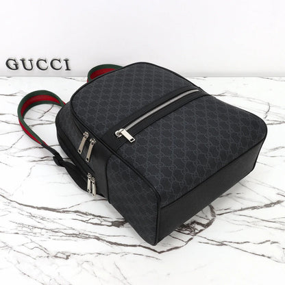 Gucci 2026 Essence Classic Backpack 44cm Black Canvas Leather