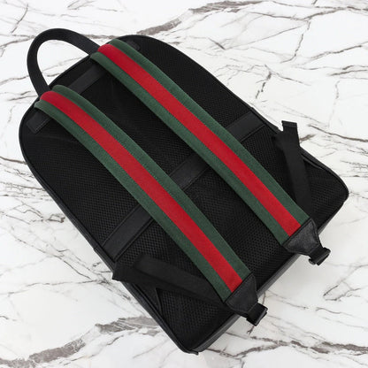 Gucci 2026 Essence Classic Backpack 44cm Black Canvas Leather