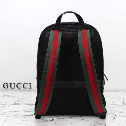 Gucci 2026 Essence Classic Backpack 44cm Black Canvas Leather