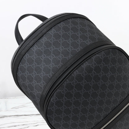Gucci 2026 Essence Classic Backpack 44cm Black Canvas Leather