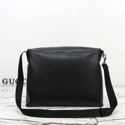 Gucci 2026 Tag Large Crossbody Bag Black Calfskin