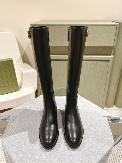 Gucci Boots Black Sheepskin 484873
