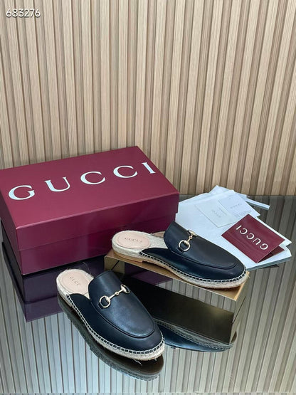 Gucci 26s Loafer Mules In Black Calfskin