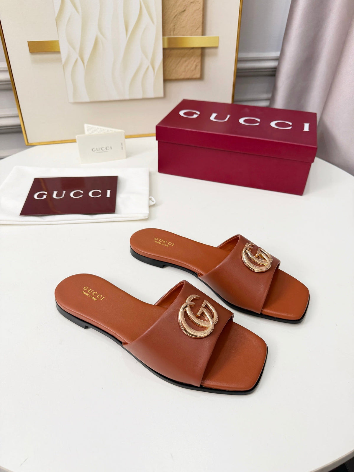 GG 2026 Early Spring Mule Brown Sheepskin 688522