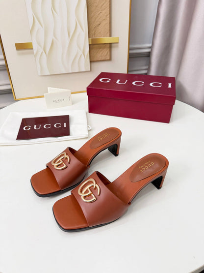GG 2026 Early Spring Sandals Tan Brown Sheepskin 688533