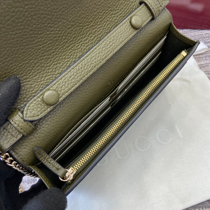 GG Dionysus Chain bag 20cm Green Grained Leather 339610