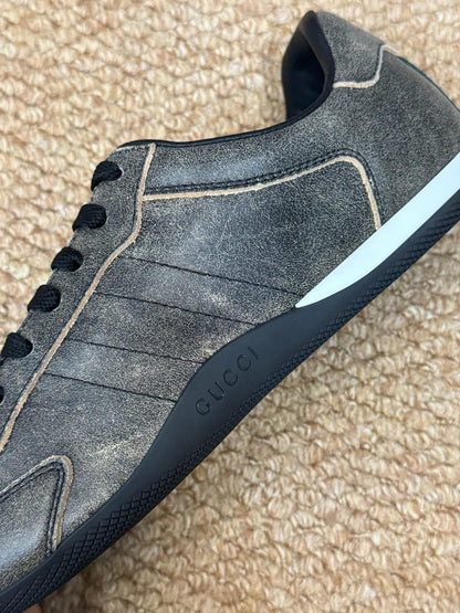 GG 26s Shift Sneakers Black Suede Canvas 691473