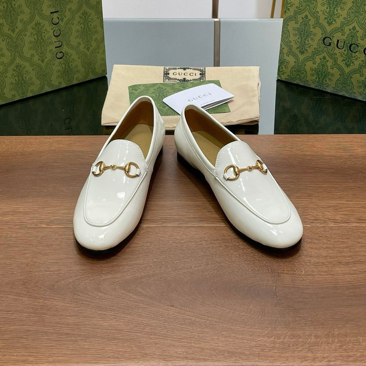GG JORDAAN LOAFER GLOSSY WHITE LAMBSKIN