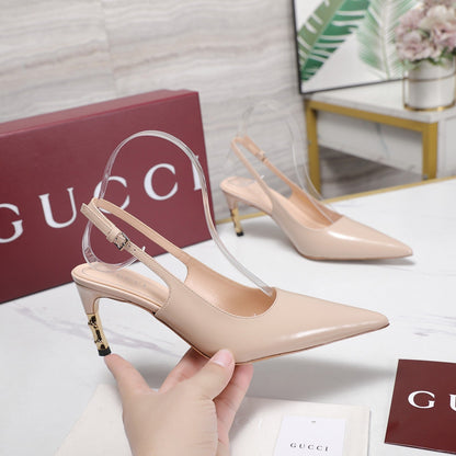 GG Castello Slingback 7.5cm Light Pink Sheepskin 864301