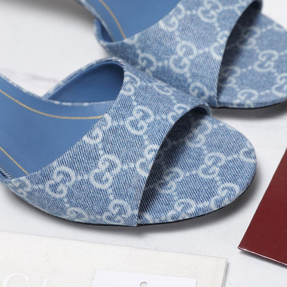 GG 26s Slide 5.5 With Bamboo Motif Blue Canvas 961224