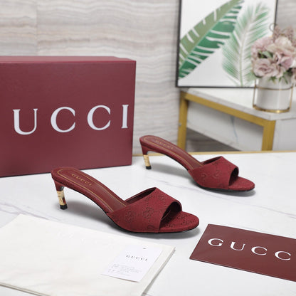 GG 26s Slide 5.5 With Bamboo Motif Red Canvas 961225
