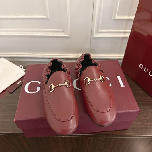 GG 26SS Loafers Burgundy Calfskin 645952