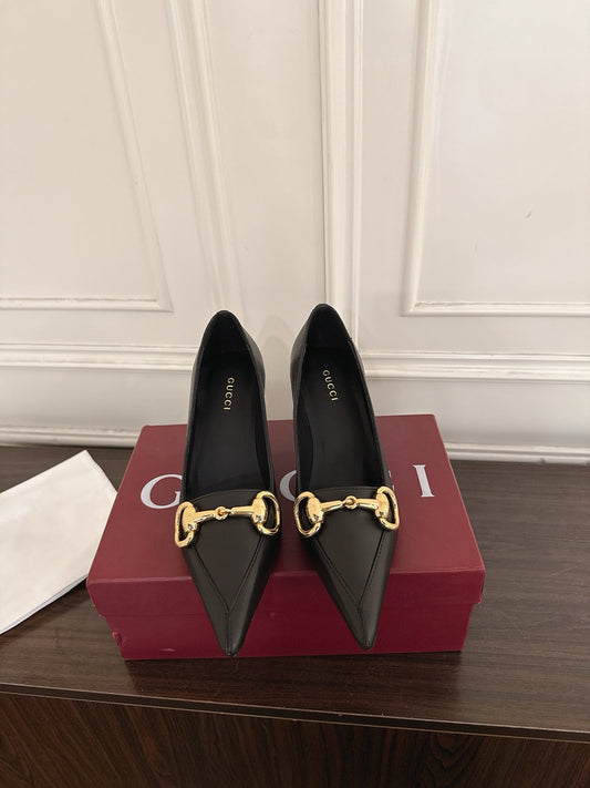 GG Boulevard Pumps 7.5cm Black Leather 888854