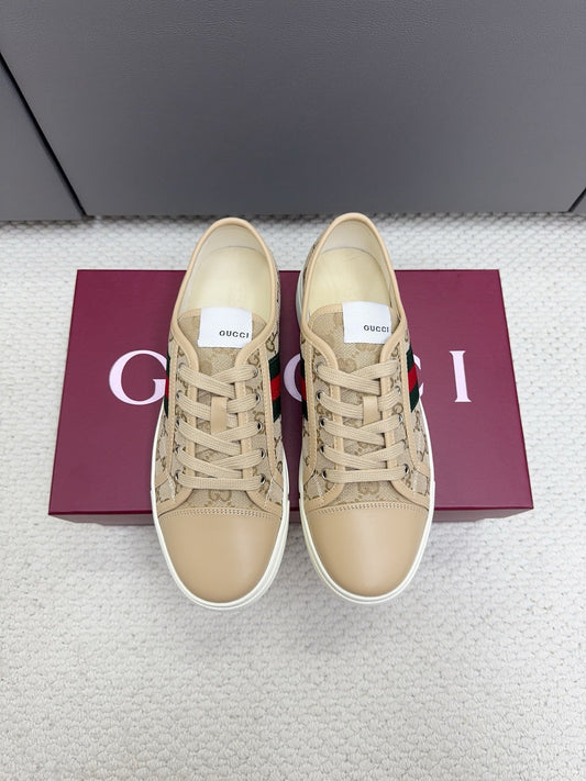 GG Tennis 1977 Sneakers Beige Canvas Leather 788209
