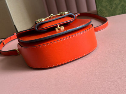 Gucci Horsebit Bag Red Leather 239808