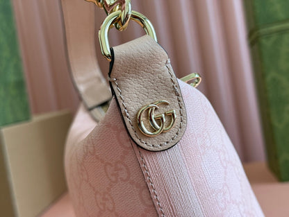 Gucci Ophidia 20cm Bag Pink Canvas 239922