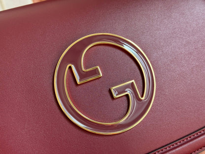 GG Blondie Large Handbag 32cm Burgungdy Calfskin
