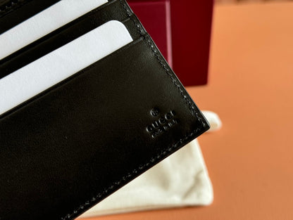 Gucci Wallet Grey mix Black Leather 248423