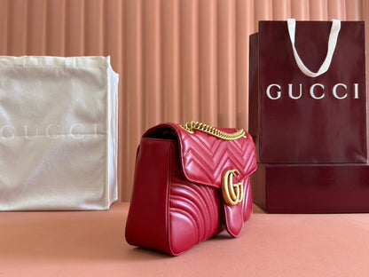 Gucci GG Marmont 31 Bag Red Calfskin 248222
