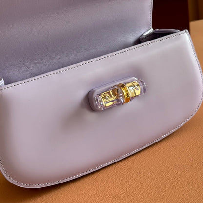 Gucci Bamboo Diva Bag Lilac Leather 251026