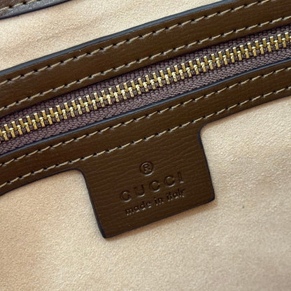 GG Jackie 1961 Shoulder Bag Brown Beige Canvas Lambskin 292674