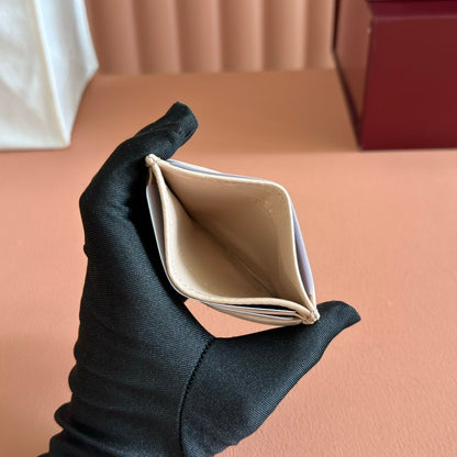 Gucci Marmont Card Wallet Beige Calfskin 254955