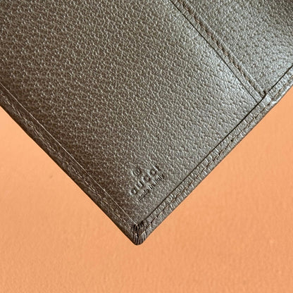 GG Ophidia Passport Case Brown Beige Canvas Leather