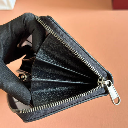 GG Ophidia Zip Around Wallet Black Leather