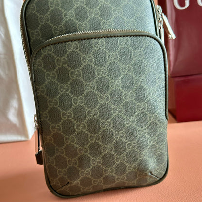 GG Monogram Small Slingbag Forest Green Fabric
