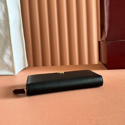 GG Marmont Zip Around Wallet Black Leather