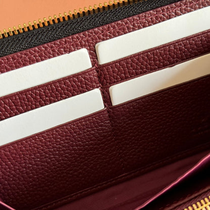 GG Marmont Zip Around Wallet Black Leather