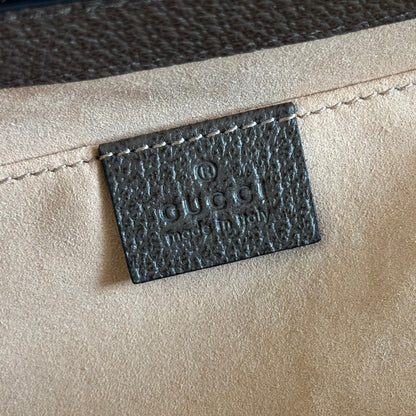 Ophidia GG Medium Tote Bag 25cm Beige Brown Canvas Leather