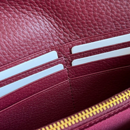 GG Bi-Color Marmont Continental Wallet Black Leather