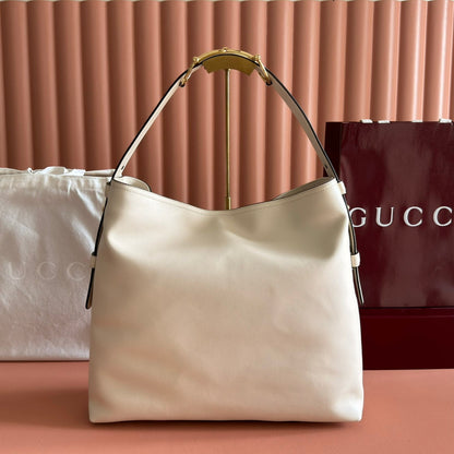 GG Beatrix Large Tote Bag Cream Smooth Leather GHW 272135