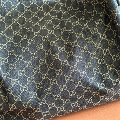 GG Beatrix Large Tote Bag  Beige & Dark Blue GG Monogram Fabric Monogram Fabric
