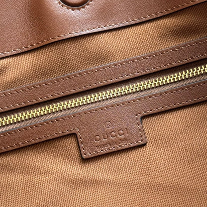 GG Beatrix Medium Tote Bag Brown Smooth Leather GHW 272126