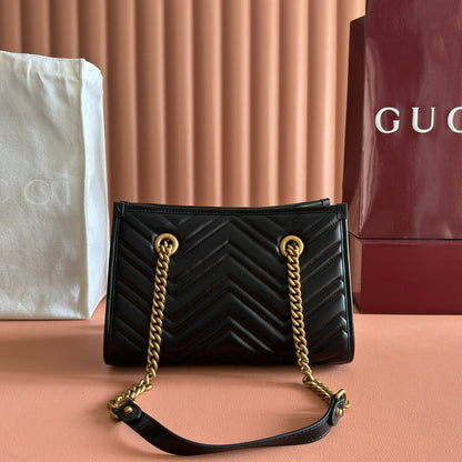 GG Marmont Matelasse Tote Black Leather 271805