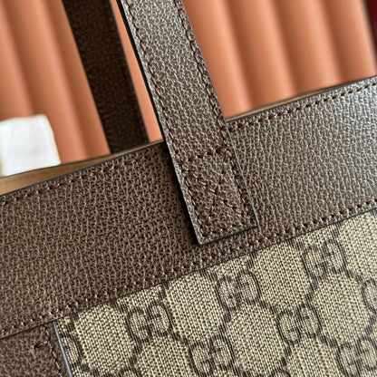 Gucci Ophidia GG Supreme Tote Bag 44cm Brown Beige Canvas 273715