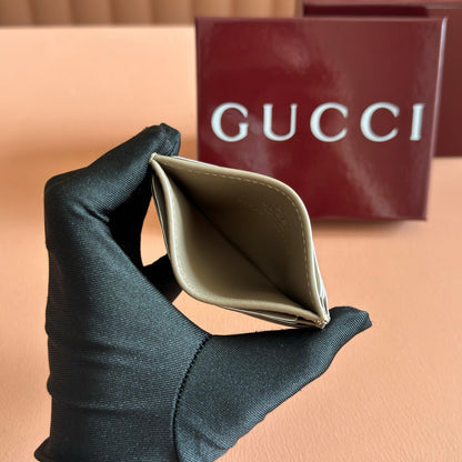 GG Marmont Card Holder Beige Matelassé Leather