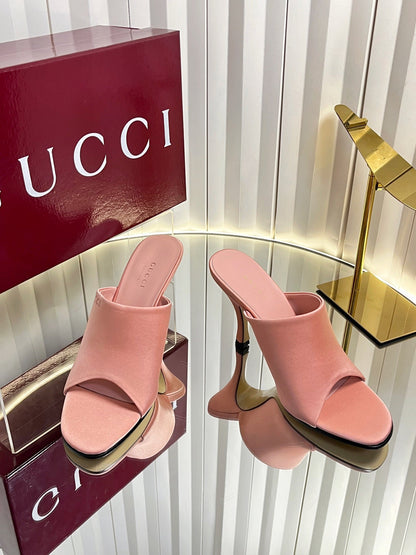 GG Cruise 26 Women's Slide Sandal 95mm Light Pink Satin 616462