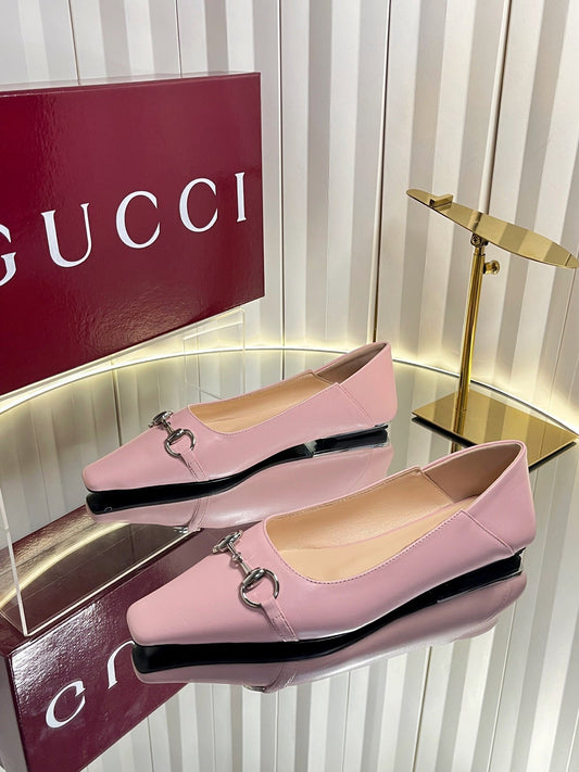 GG 26s Vittoria Ballerina Flats Light Pink Leather 768137