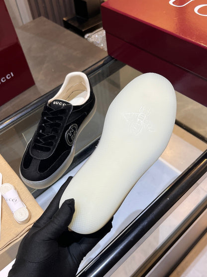 GG G75 Sneaker Black Suede 818366